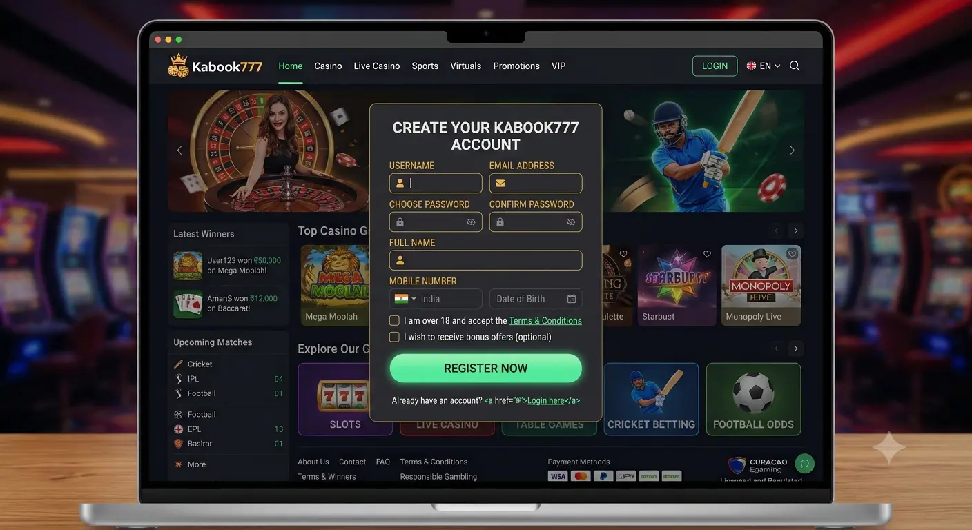 kabook777 Sign Up